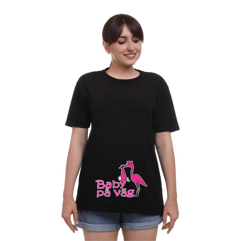 T-shirt med tryck "Baby på väg"