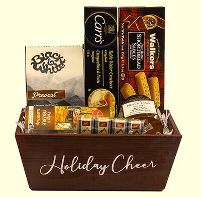Holiday Cheer wooden box basket