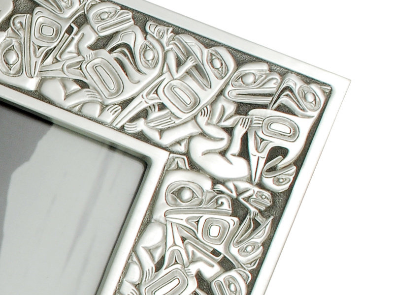 Pewter NW Native Design photo frame Pewter NW Native Design photo frame