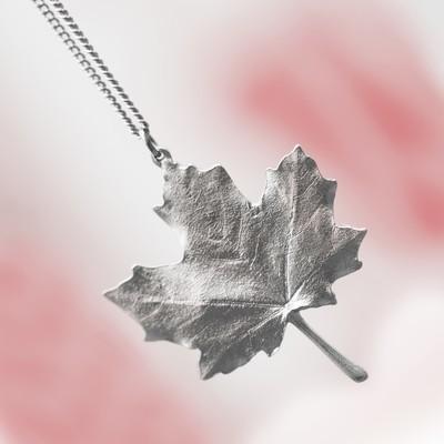 Pewter Maple Leaf Necklace