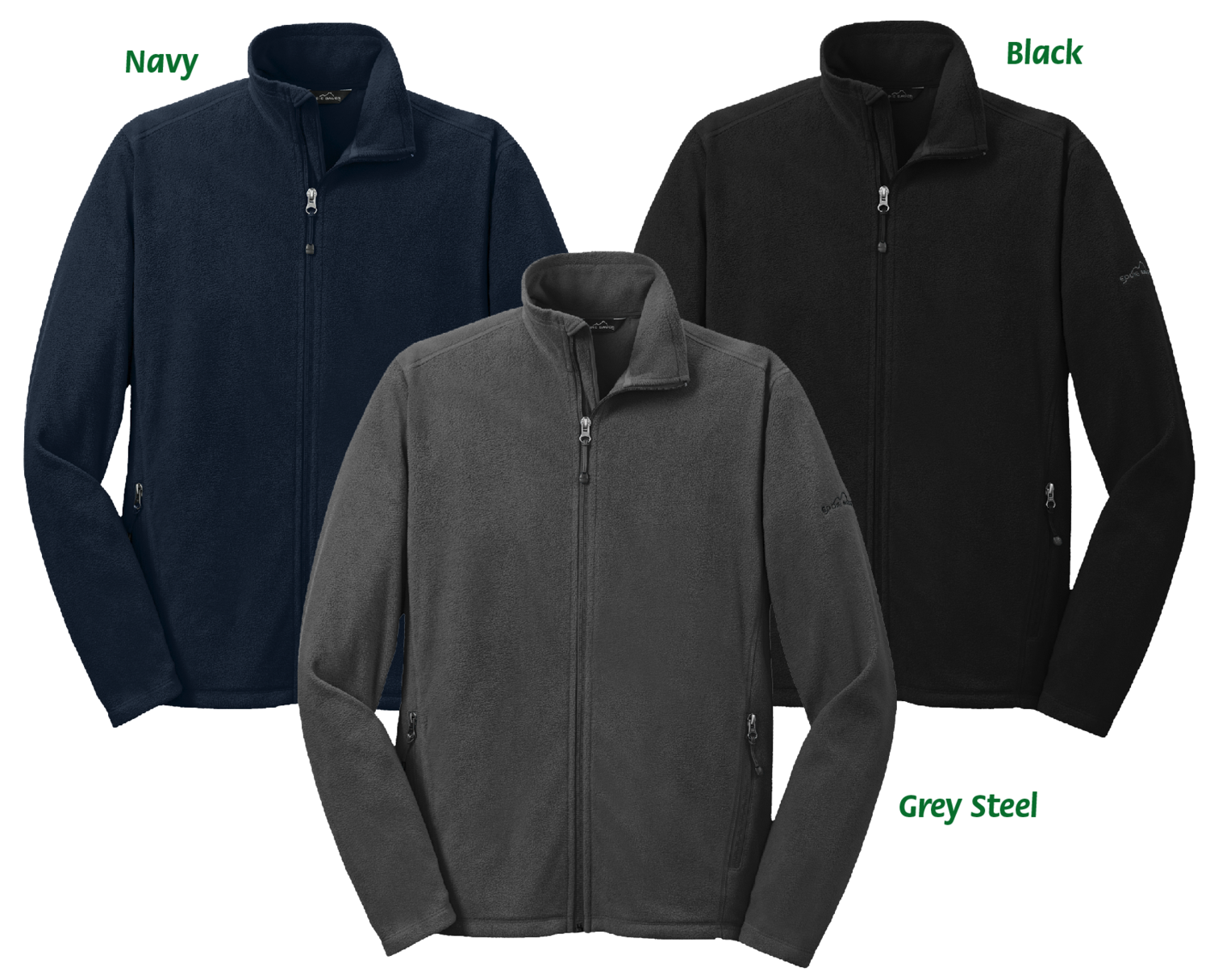 (03) Eddie Bauer Full-Zip Microfleece Jacket (EB224)