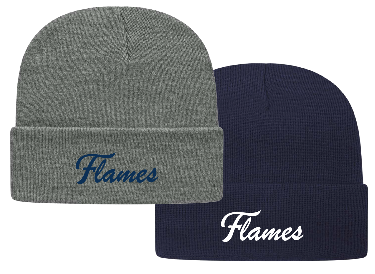 (12) Flames Soccer 12&quot; Cuffed Beanie
