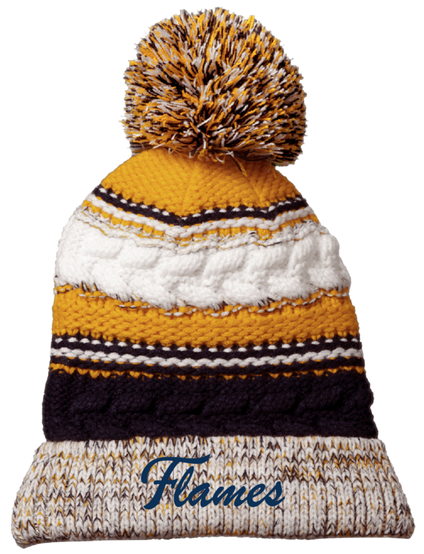(10) Flames Golf Pom-Pom Team Beanie