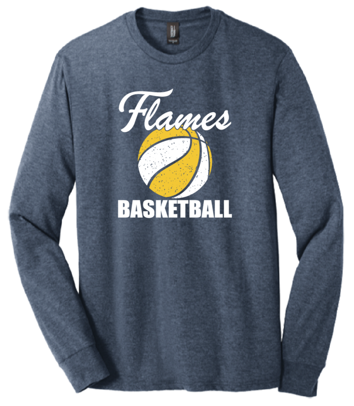 (02) Flames Bkb TriBlend Long Sleeve Tee (DM132)