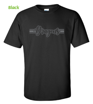 (D01-K) Dragons BLACK OUT Short Sleeve Tee