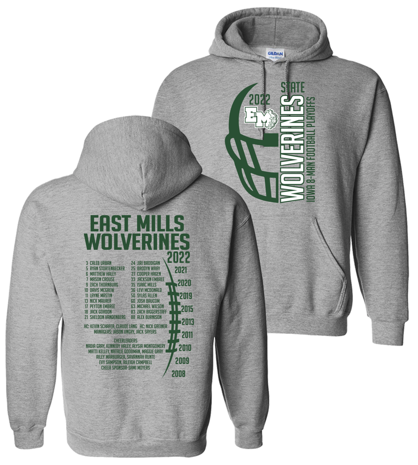 (04) EM Football Hooded Sweatshirt