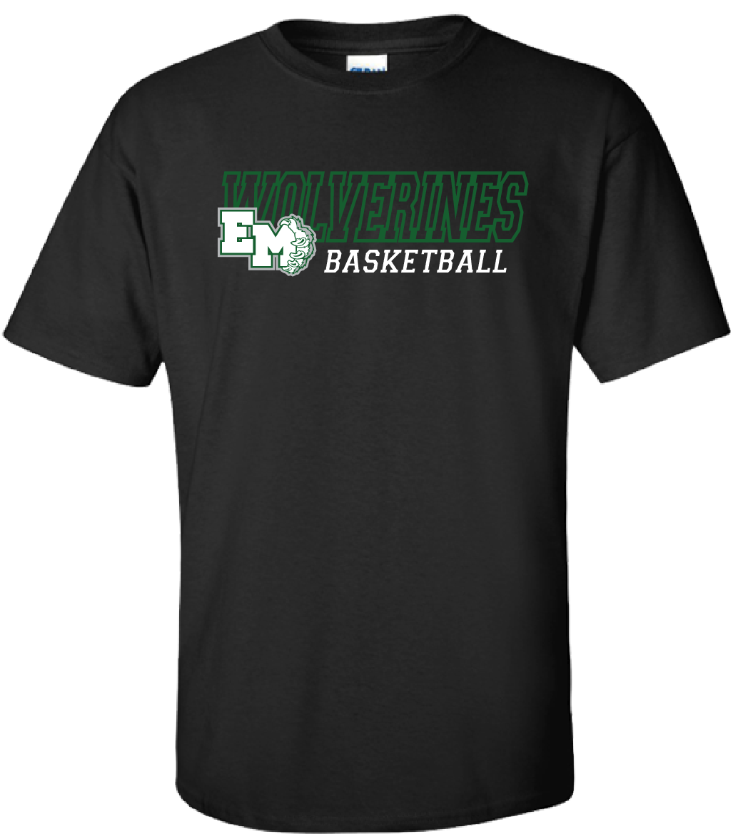 (04) EM Basketball BLACK Short Sleeve Tee