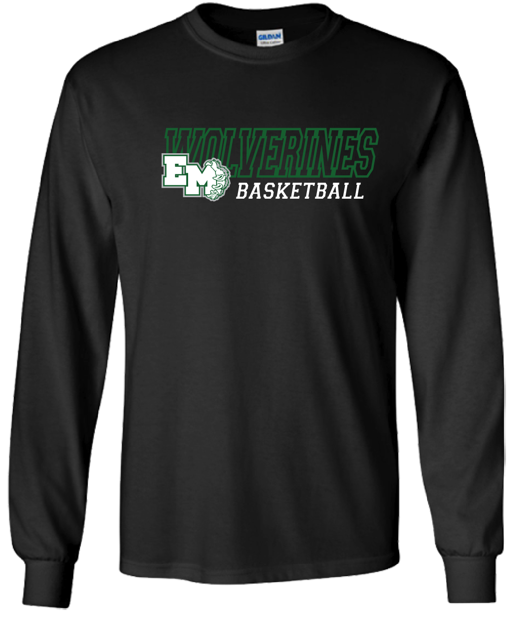 (05) EM Basketball BLACK Long Sleeve Tee
