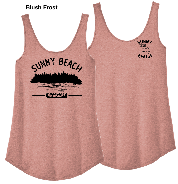 (04) Sunny Beach Ladies Triblend Relaxed Tank