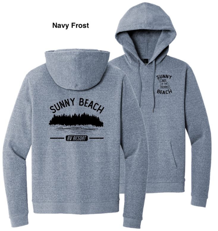 (06) Sunny Beach Adult Triblend Fleece Pullover Hoodie