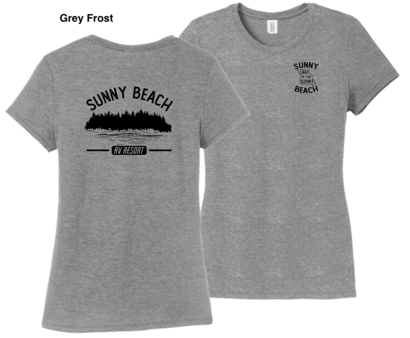 (02) Sunny Beach Ladies Triblend Tee