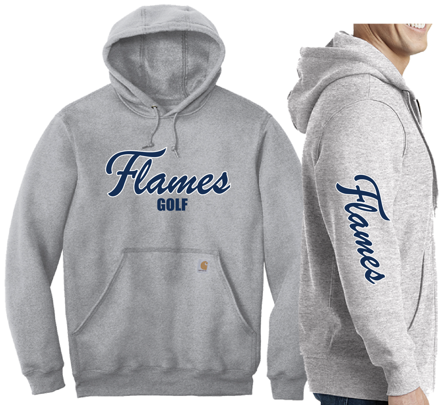 (03) Flames Golf Carhartt Hoodie