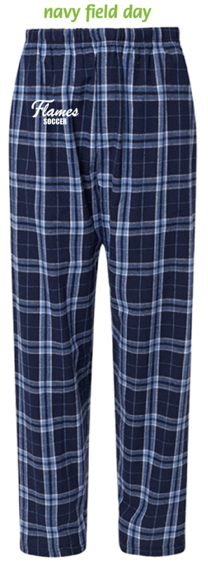 (11) Flames Soccer Harley Flannel Pants