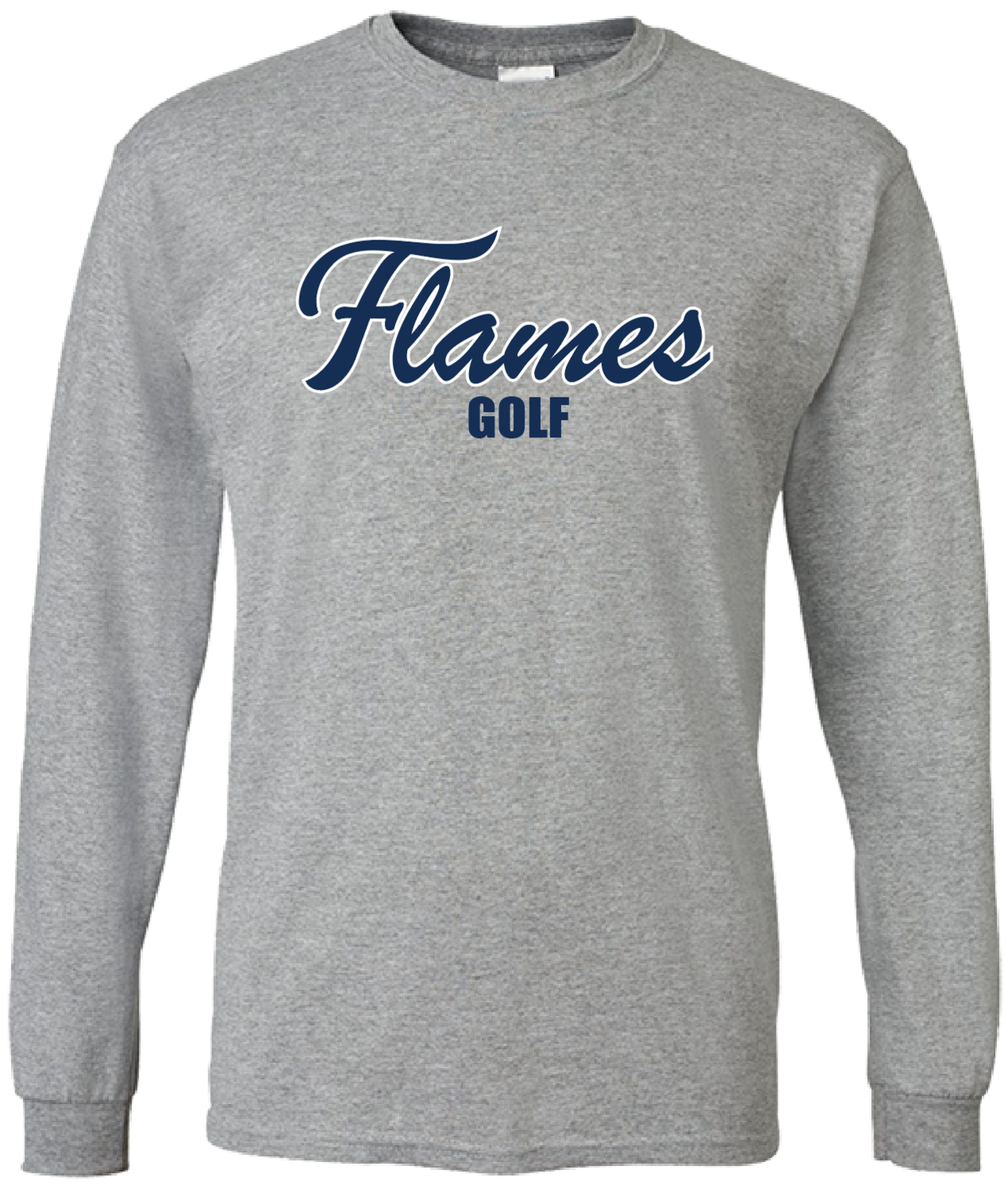 (02) Flames Golf LONG Sleeve Soft Bella Tee
