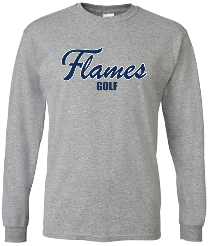 (02) Flames Golf LONG Sleeve Soft Bella Tee
