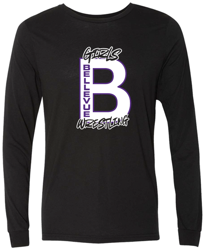 Bellevue Girls Wrestling TriBlend LS Tee