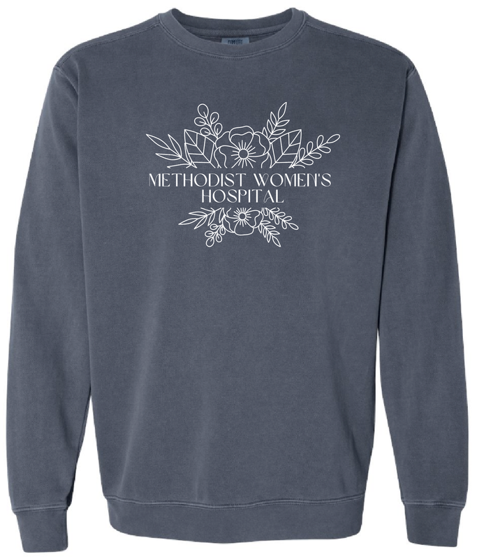 MWH White Flowers Crewneck Sweatshirt