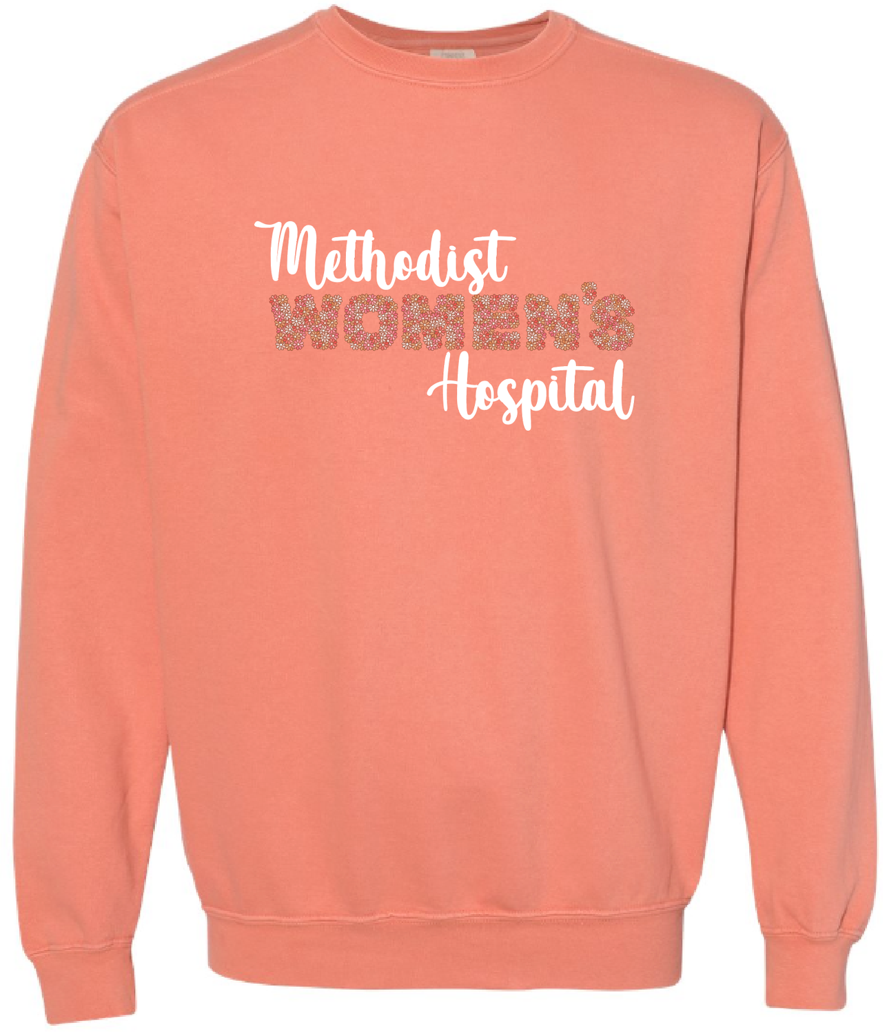 MWH Flowered Text Crewneck Sweatshirt MWH Flowered Text Crewneck Sweatshirt