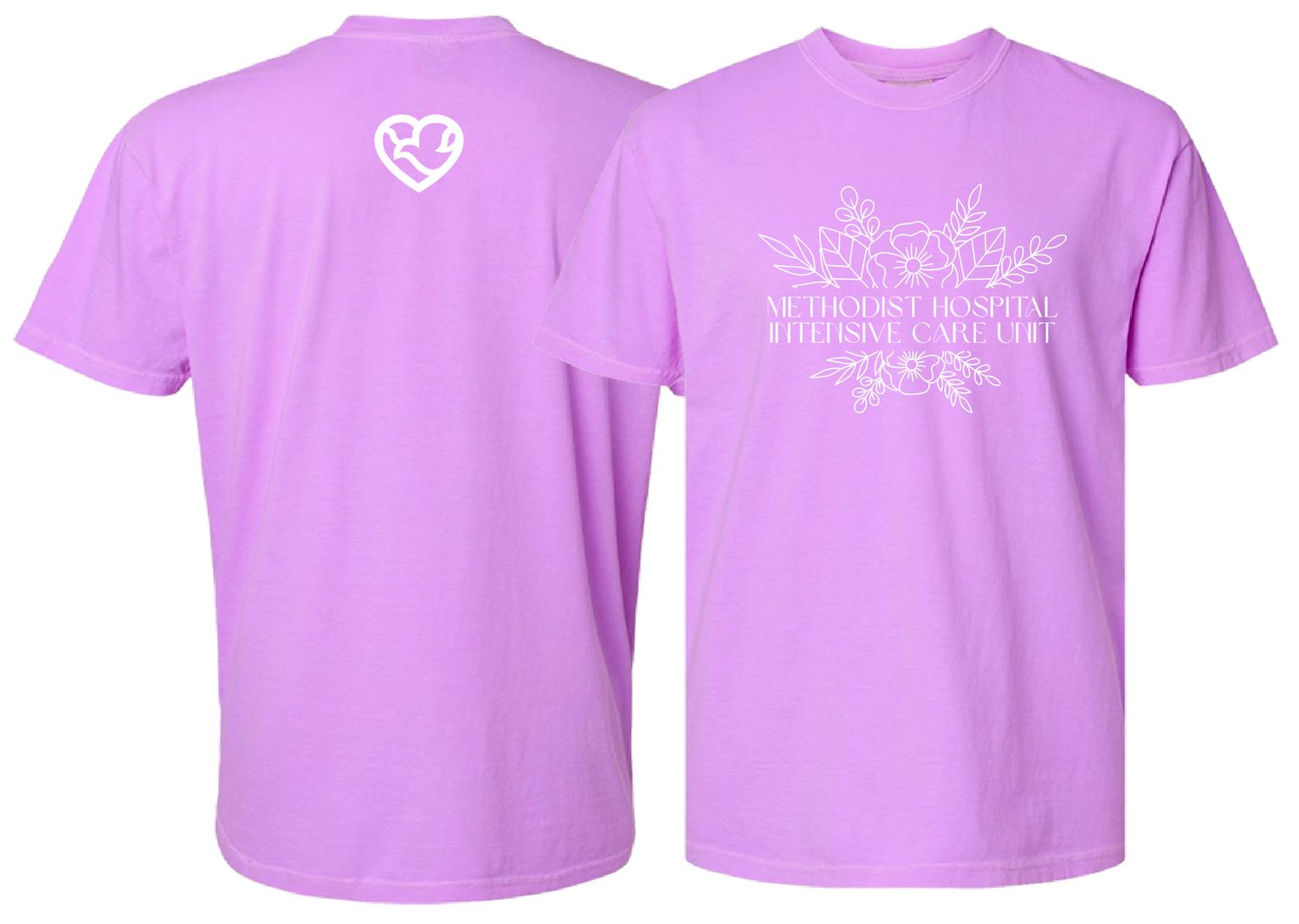 MH ICU White Flowers ComfortColors Tee MH ICU White Flowers ComfortColors Tee