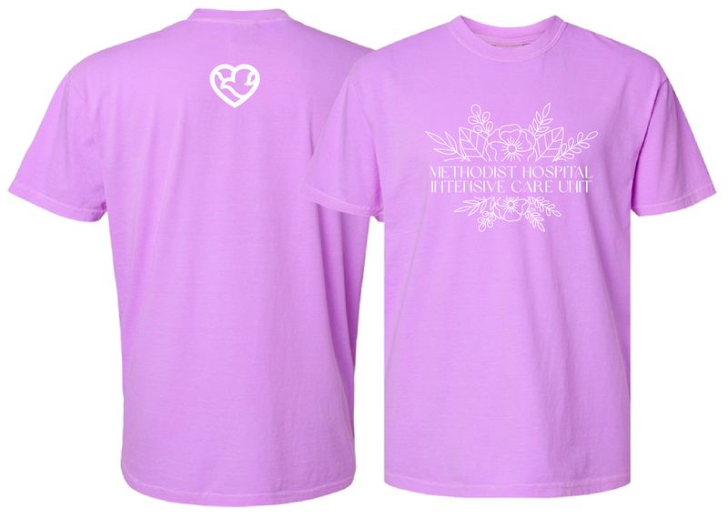MH ICU White Flowers ComfortColors Tee MH ICU White Flowers ComfortColors Tee