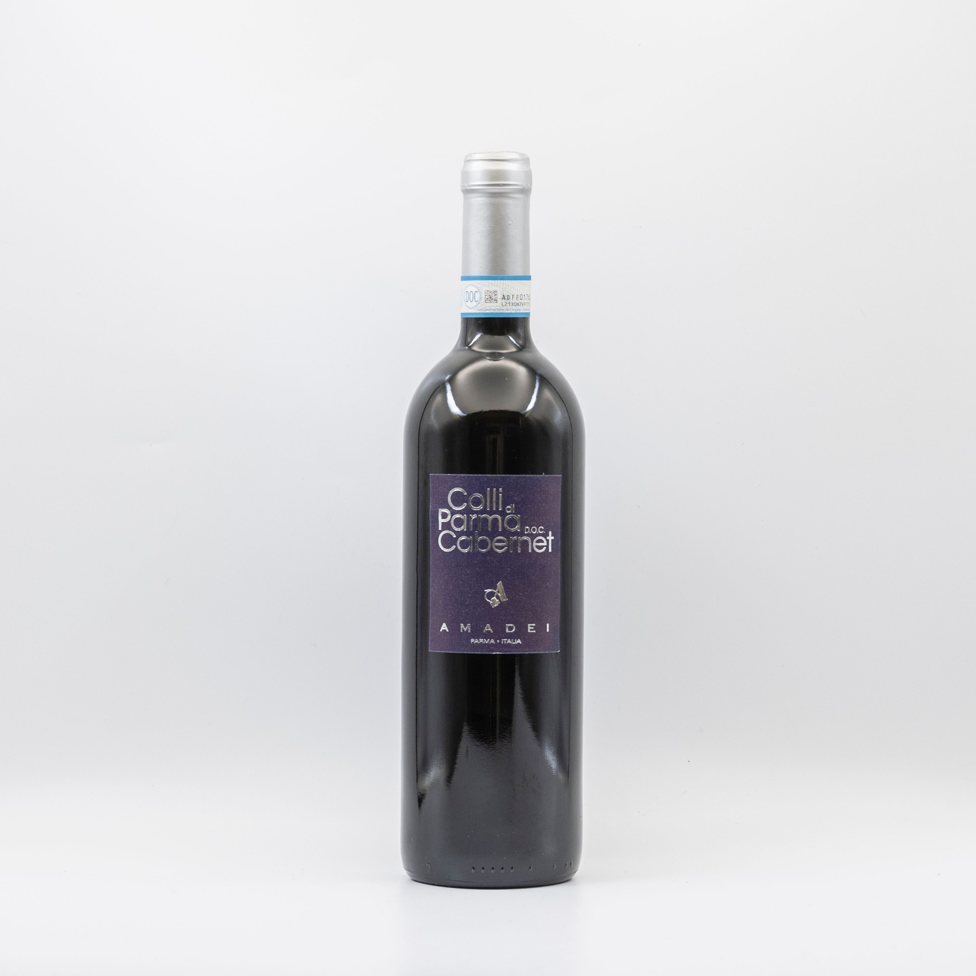 Cartone da 6 bottiglie - Colli di Parma Cabernet Franc - D.O.C. Secco barricato – tranquillo