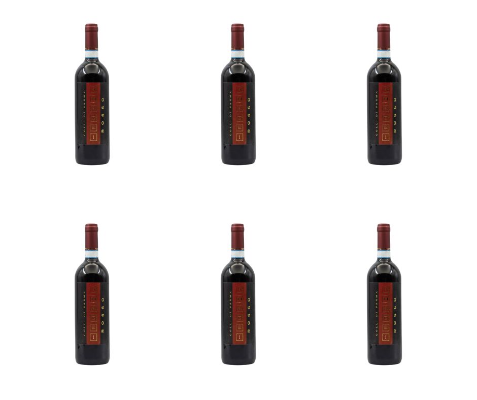 Cartone da 6 bottiglie - Colli di Parma Rosso - D.O.C. Secco – tranquillo Cartone da 6 bottiglie - Colli di Parma Rosso - D.O.C. Secco – tranquillo
