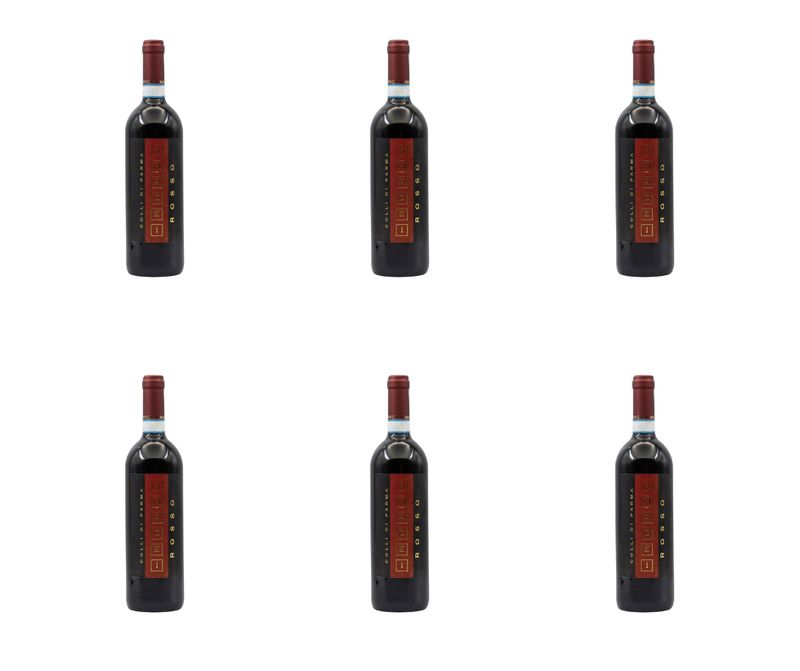 Cartone da 6 bottiglie - Colli di Parma Rosso - D.O.C. Secco – tranquillo