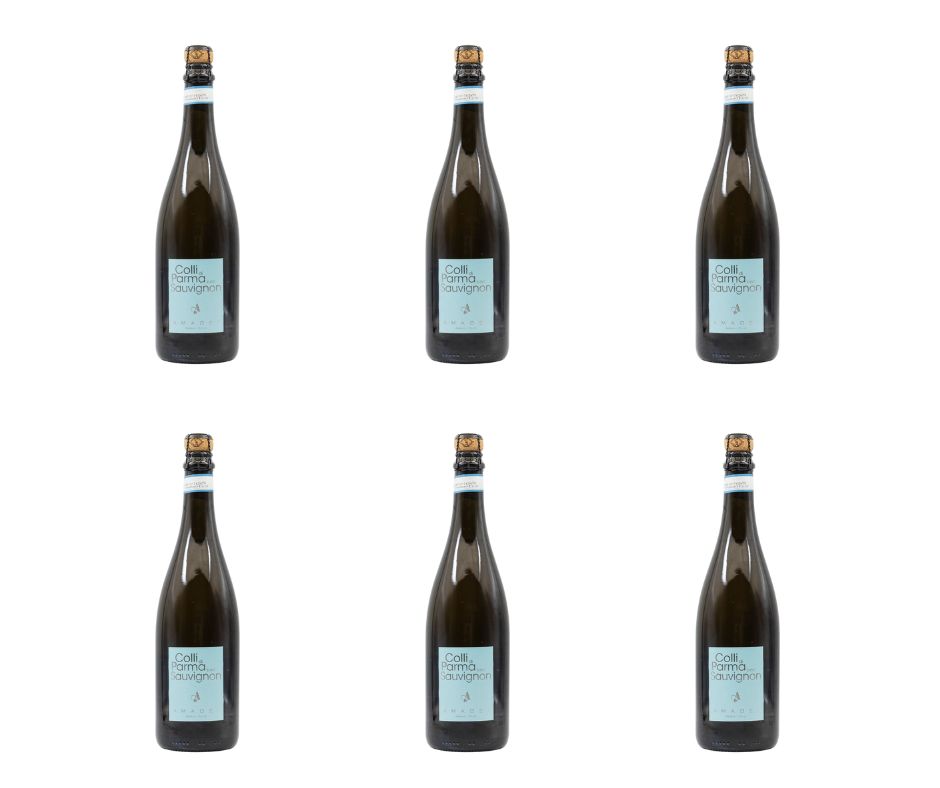 Cartone da 6 bottiglie - Colli di Parma Sauvignon D.O.C. Secco – frizzante Cartone da 6 bottiglie - Colli di Parma Sauvignon D.O.C. Secco – frizzante
