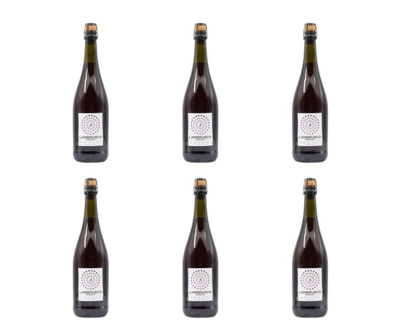 Cartone da 6 bottiglie - Lambrusco dell’Emilia - I.G.T. “Rosato” - frizzante.