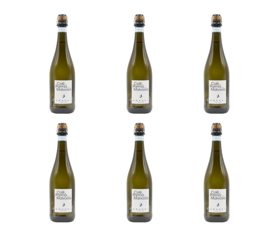 Cartone da 6 bottiglie - Colli di Parma Malvasia - D.O.C Secco - frizzante.