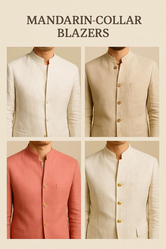 Mandarin Collar Blazers