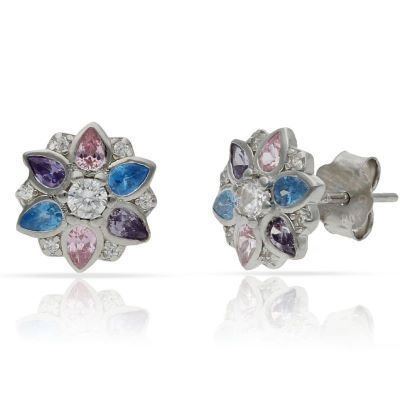 Pendientes FLOR plata