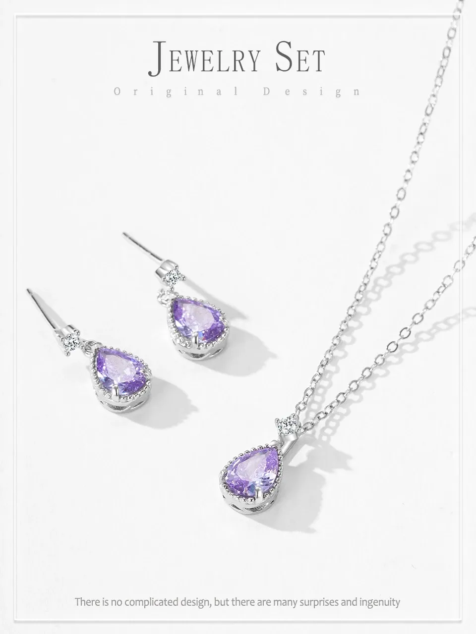Conjunto LAVANDA Plata de ley 925