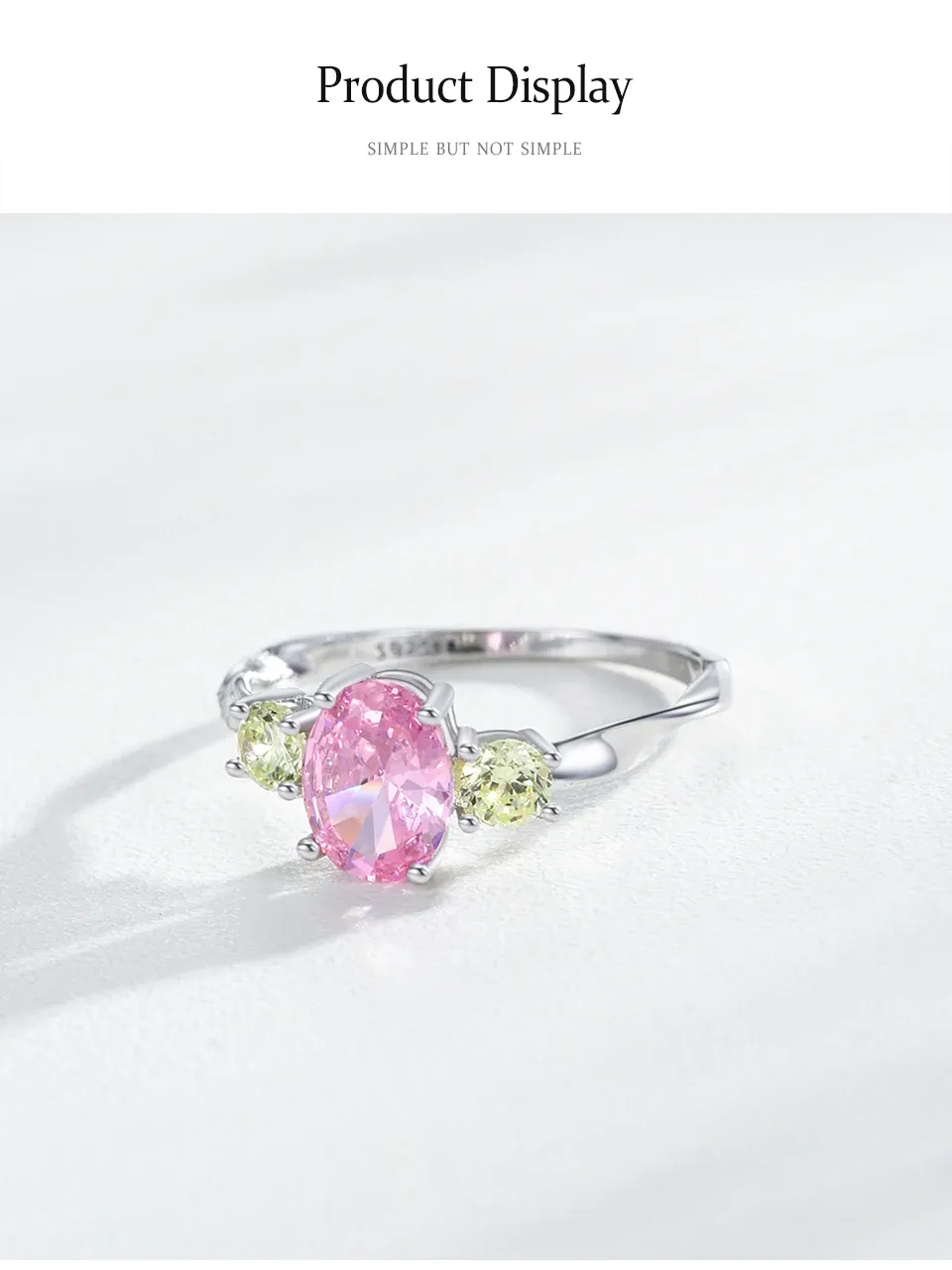 Anillo ROSA Plata de ley