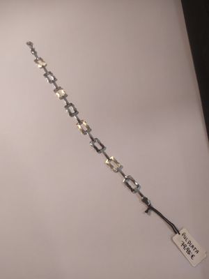 Pulsera Plata y Oro De Ley Mate/Brillo