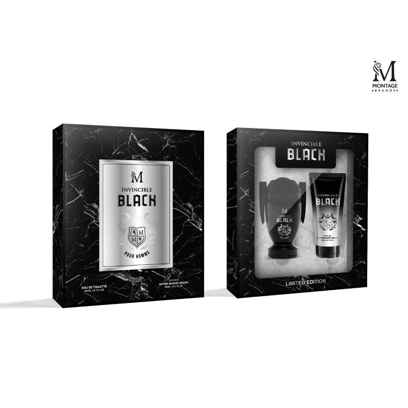 SET PERFUME 50ML INVINCIBLE BLACK