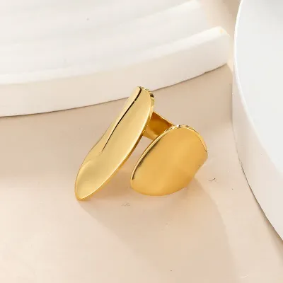 Anillo SRA Acero chapado Oro 18K LISO