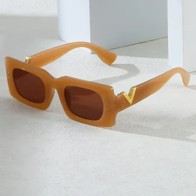 Gafas de sol señora cuadrada retro MARRÓN