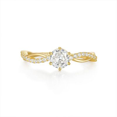 ANILLO SOLITARIO PLATA CHAPADA SRA