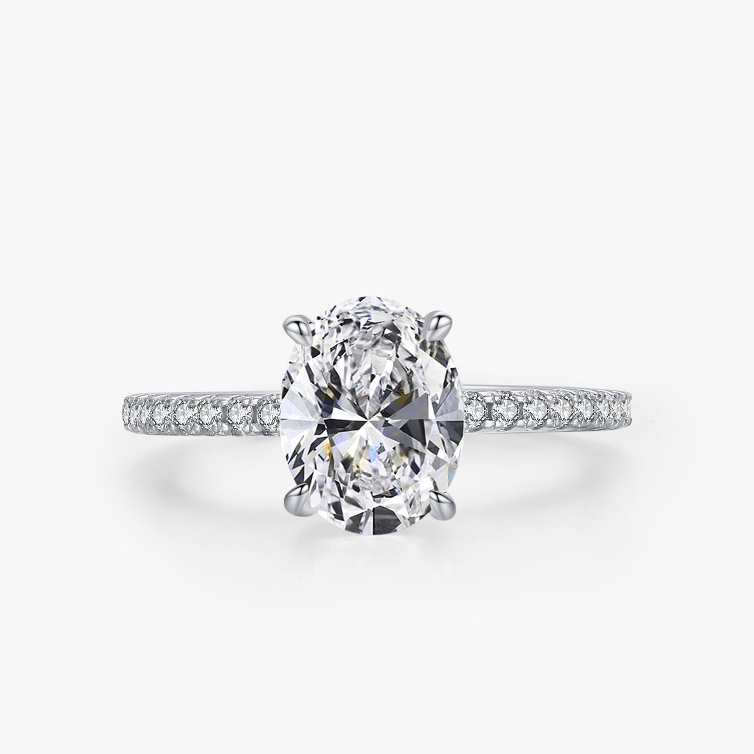 ANILLO SOLITARIO OVALADO SRA PLATA