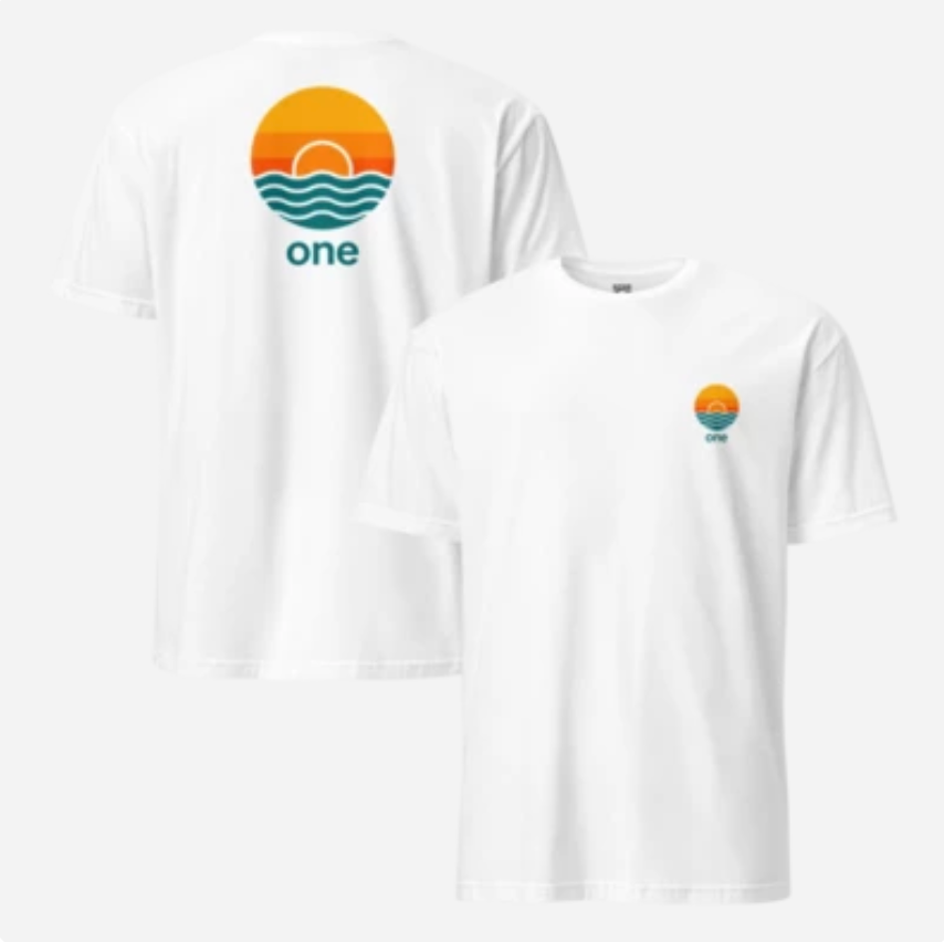 Sunset Wave Tee – Sand &amp; Cloud – Unisex