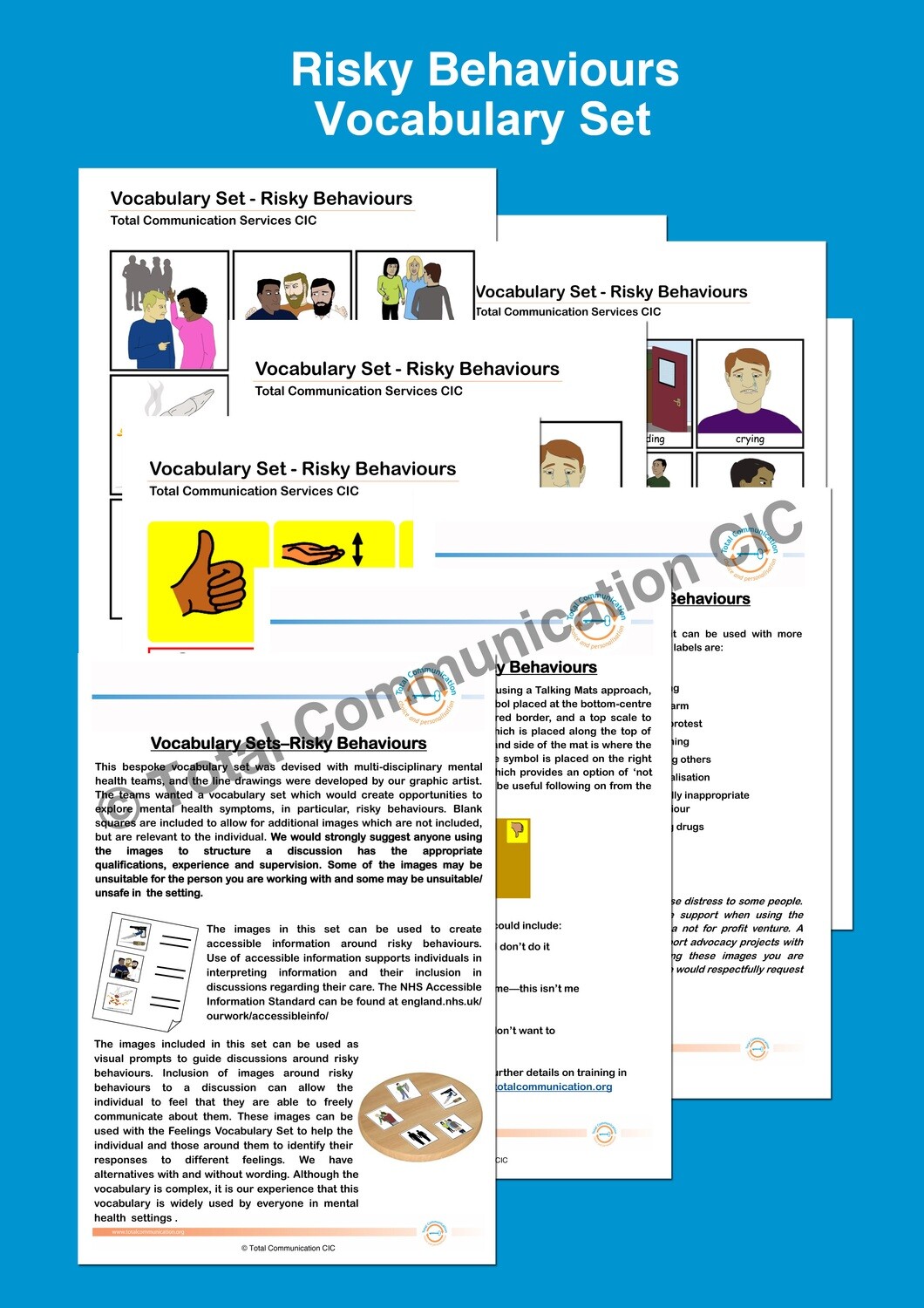 Risky Behaviours Vocabulary Set