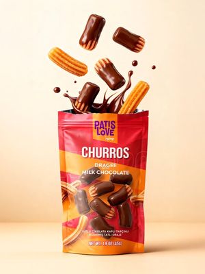 Churros Dragee with Milk Chocolate 45g Packung