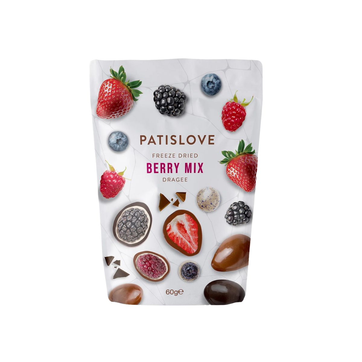 Patislove - Freeze Dried Berry Mix Milk Chocolate