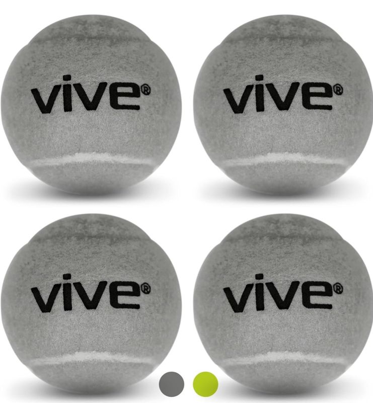 VIVE TENNIS BALL 4PK GRY