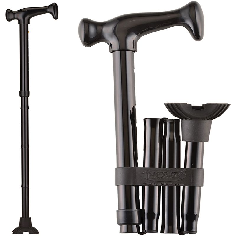 NOVA CANE FLDNG BLK W/FT