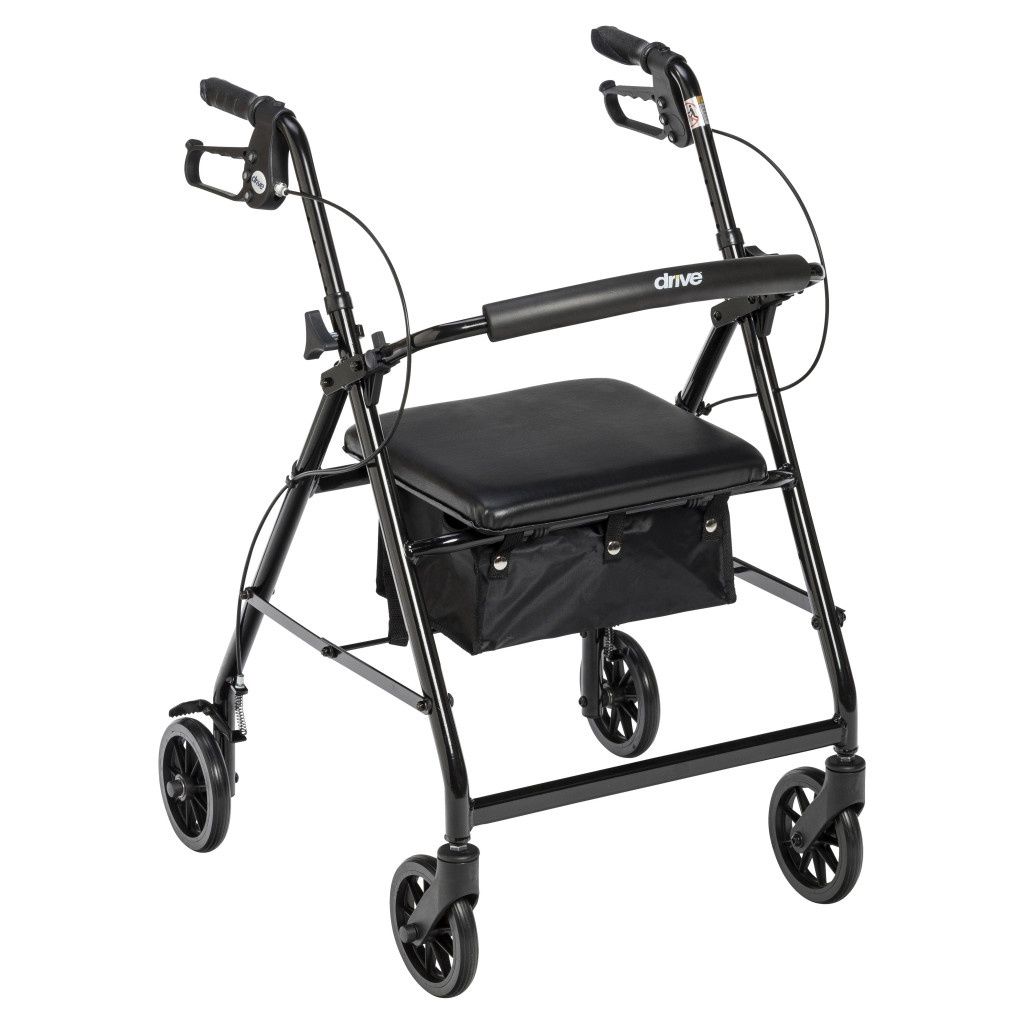 DRIVE ROLTR ALUM 6" WHLS, COLOR: BLK