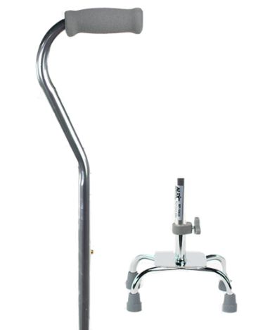 ALEX QUAD CANE SILVER