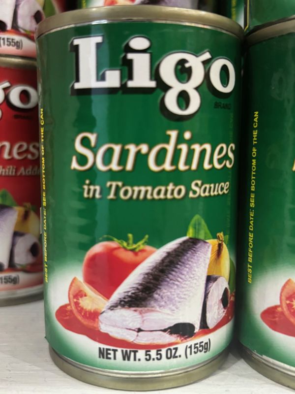 Ligo Sardines Tomato Sauce Regular Green 155g