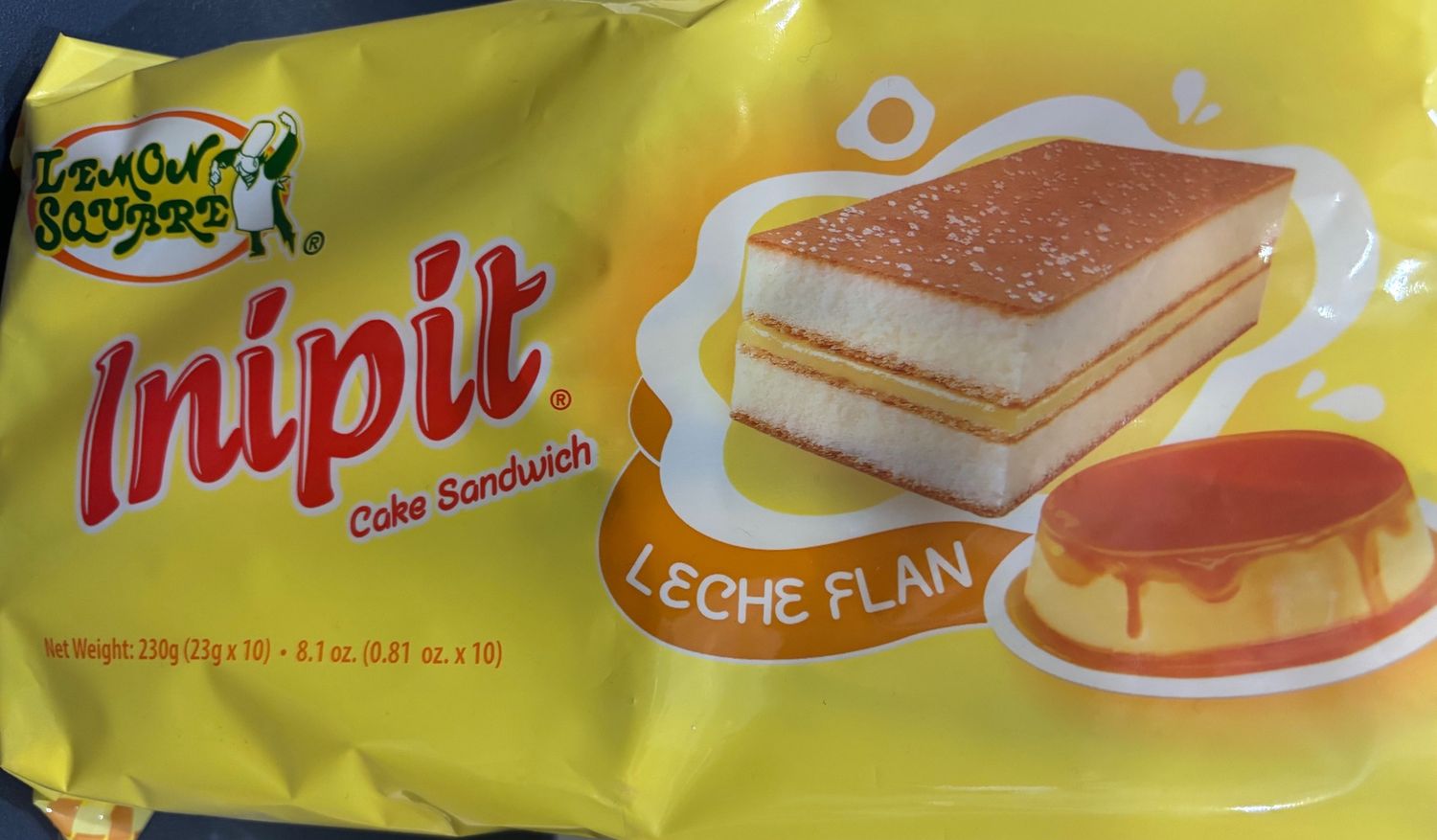 Lemon Square Inipit Custard (Leche Flan) 23gx10